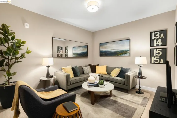 Living area featuring baseboards