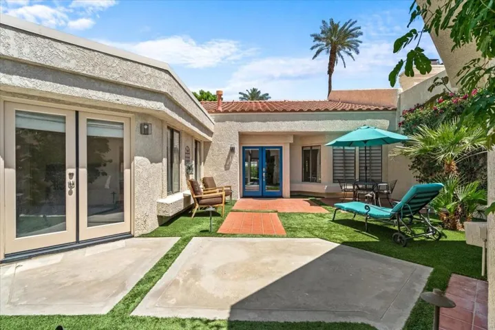 Warm private courtyard..