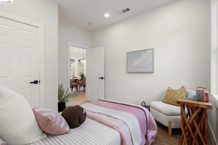Bedroom with recessed lighting