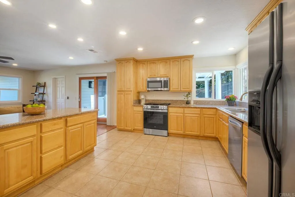 Your spacious kitchen featuring a newer range & microwave