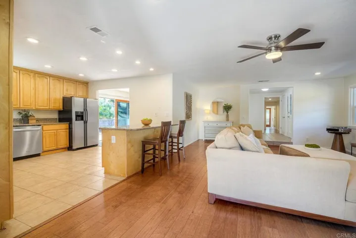 You have open-concept kitchen & family room