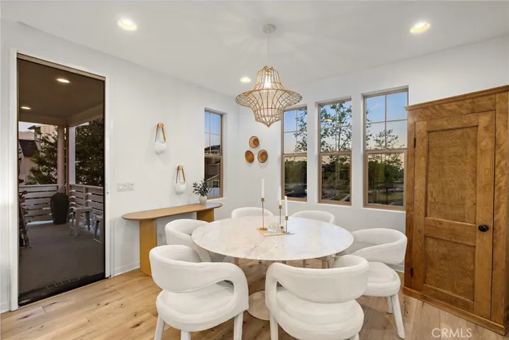 Evening dining space with an intimate and polished feel.