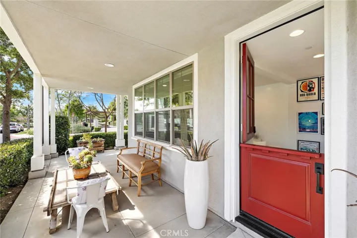 Front porch lounge providing an inviting space to relax.