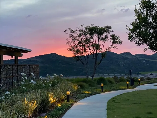 Sunset pathway capturing the natural beauty of the surroundings.