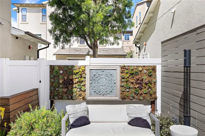 Designer garden wall adding architectural interest.