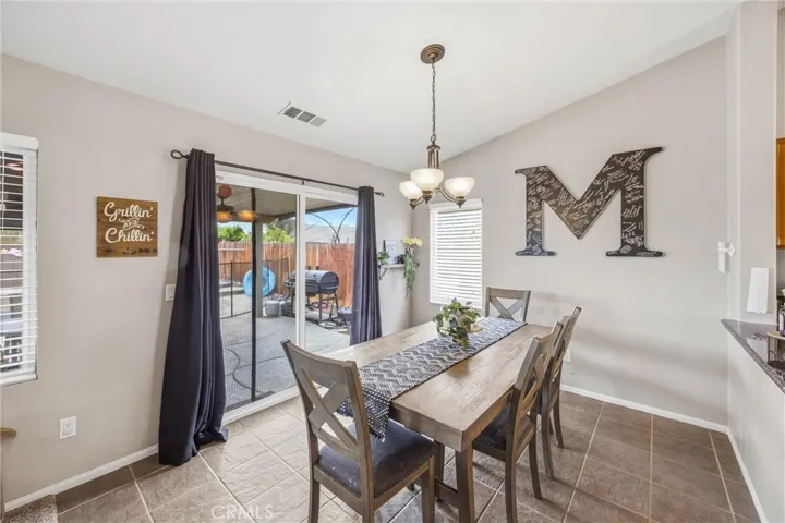 Dining room with sliding doors/backyard access