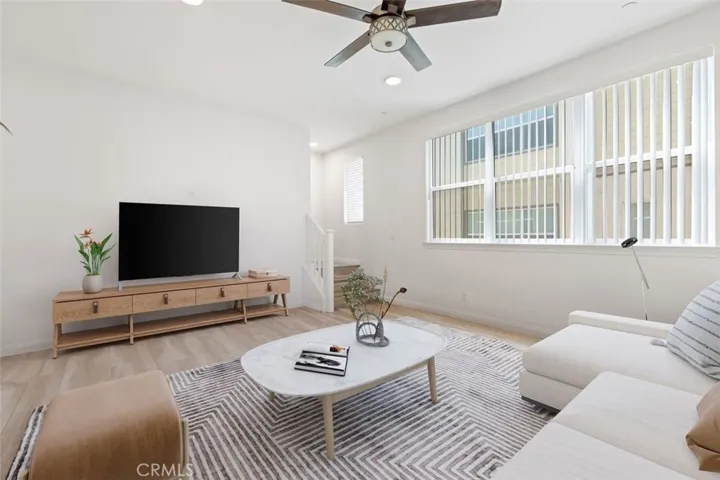 Great room--virtual staged