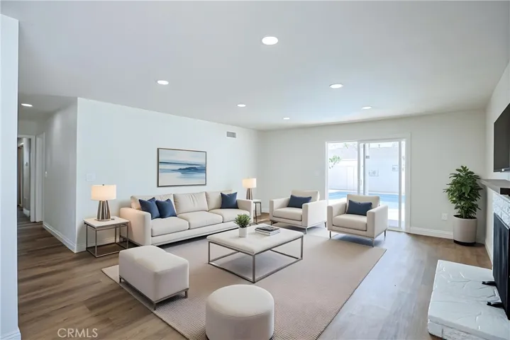 living room virtual staged