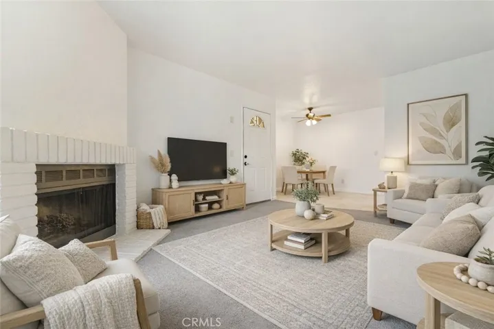 Living room virtual staging.