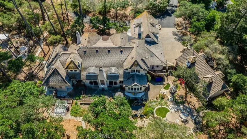 Drone view of property.