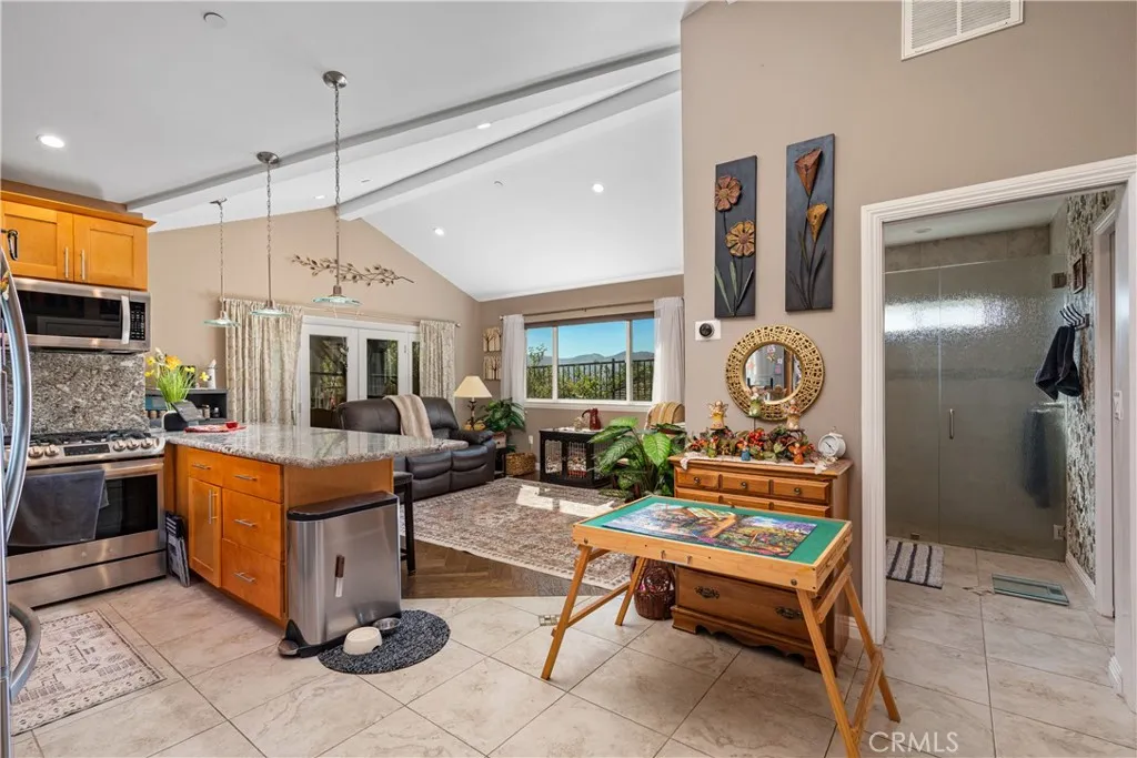 ADU: Large kitchen and living area