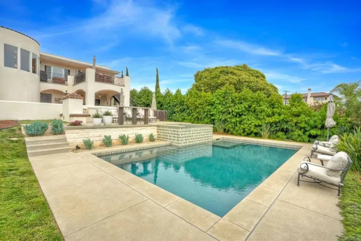West Facing Front Yard and Pool