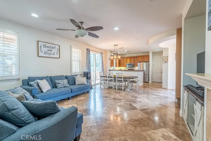 View of Living Room, Dining Room,Kitchen and Main Entry.