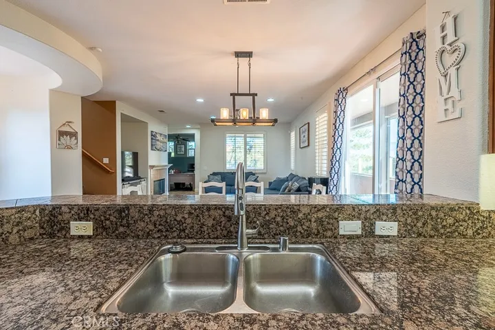 View of Dining Room & Living Room from Kitchen Area.