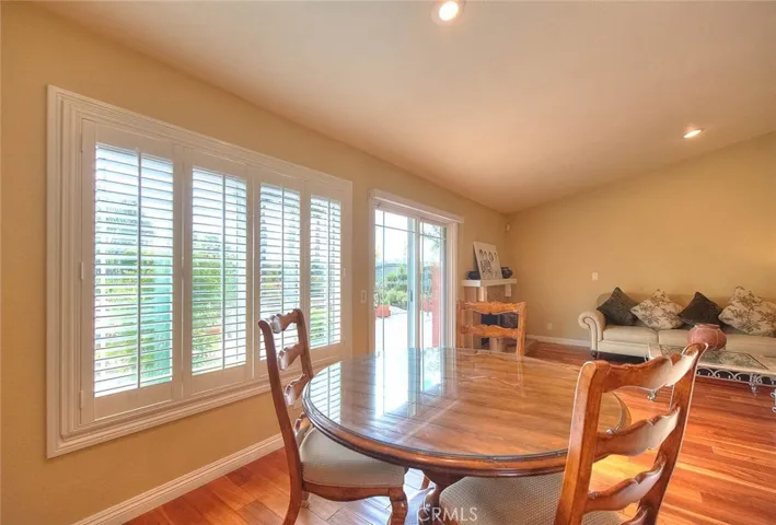 Wood shutters, recessed lights, and dual pane windows
