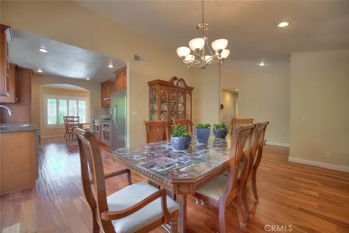 Family room view to the kitchen