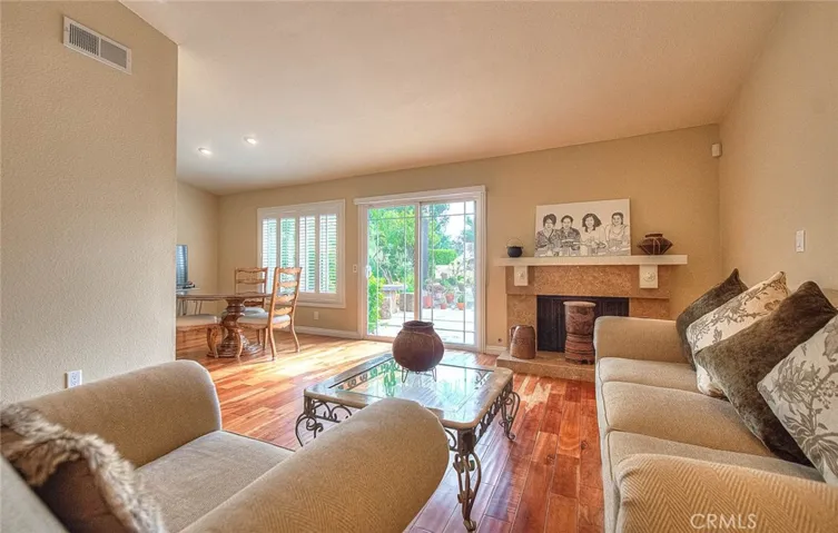 Vaulted ceilings in the family room