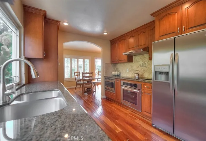 Granite counters and stainless steel sink
