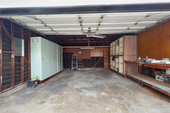 Interior of garage