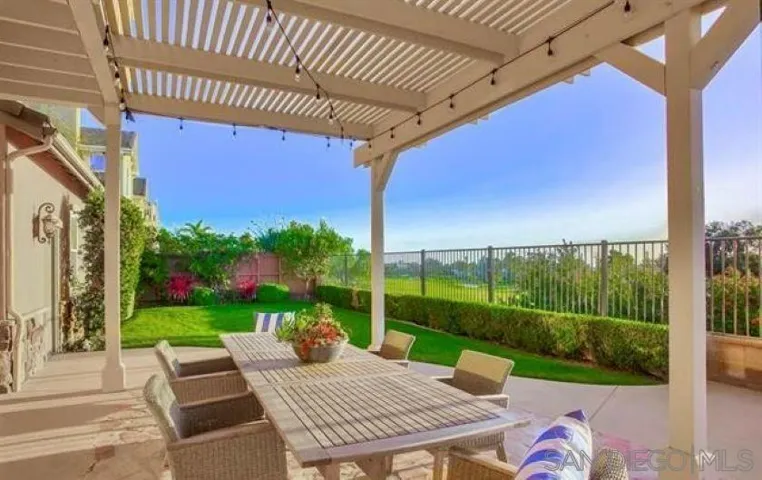 Backyard with spectacular views of the ocean and golf course