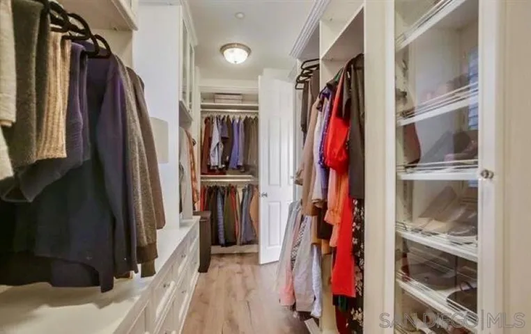 Master bedroom walk-in closet