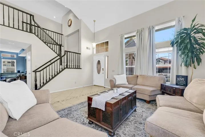 Side view of Living room showing stair way