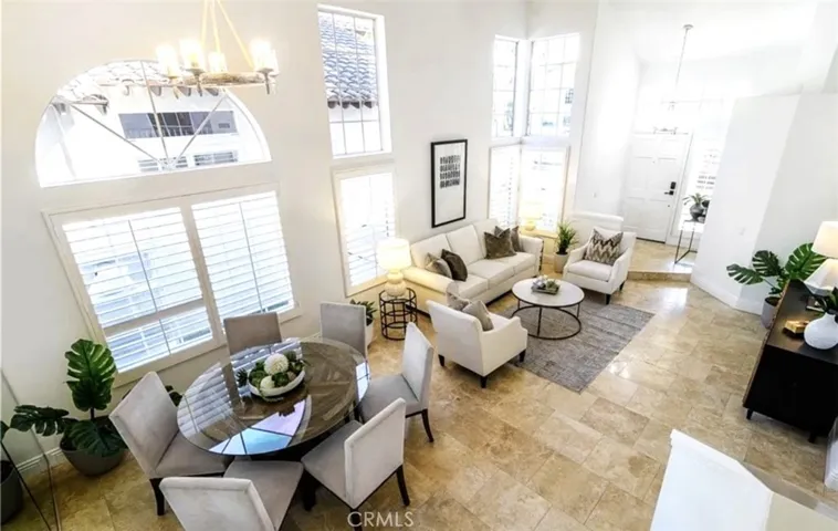 View from upstairs of Living and Dining rooms