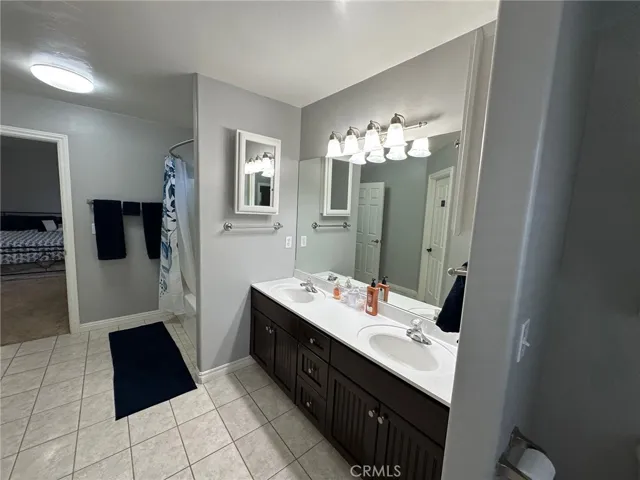 Master bathroom with double sinks
