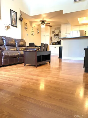 The living room is light and airy.