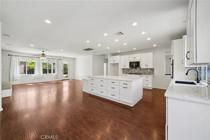 Light-filled kitchen and living space
