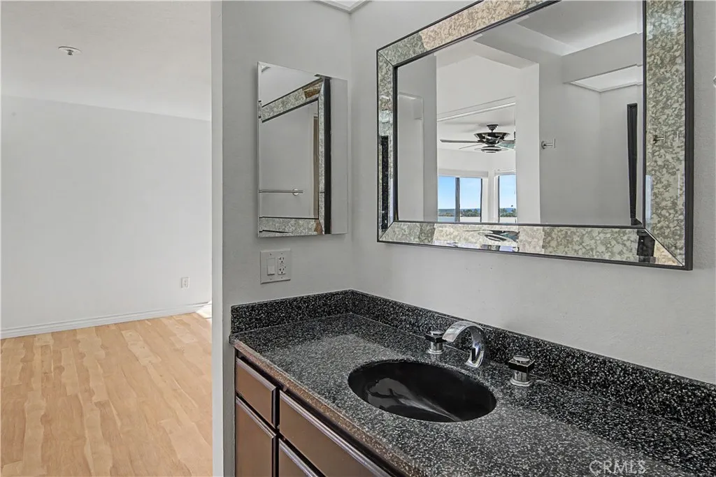 Larger primary bath sink area has lots of counter space.