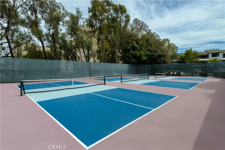 Three pickleball courts