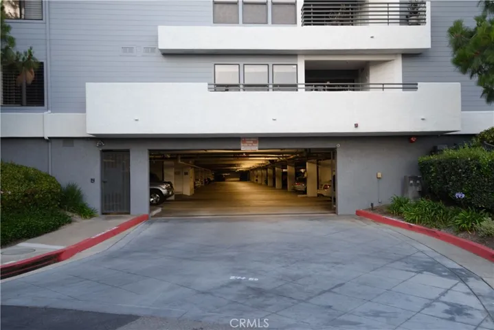Gated secure parking garage below.