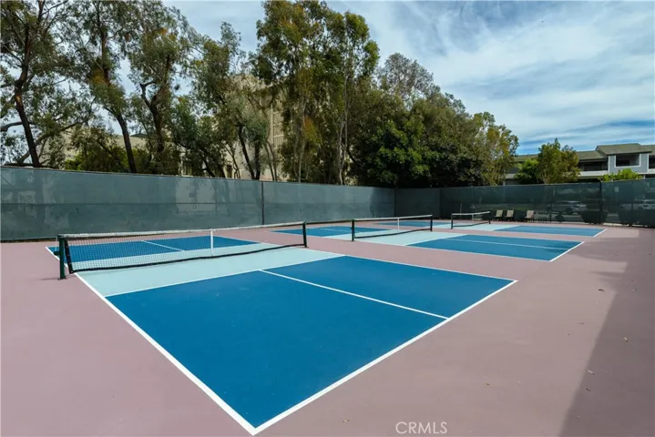 Three pickleball courts