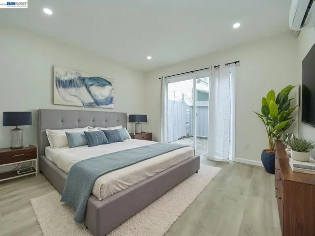 Ground Unit_Bedroom 1 | Furnitures and decores are virtually staged.