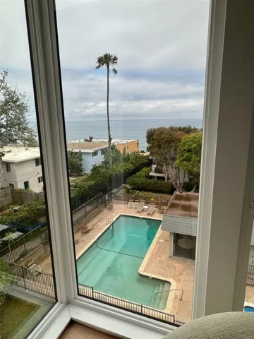 View of Pool Jacuzzi and Ocean from Living Area