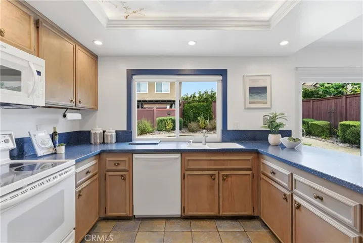 Lovely backyard garden views from the kitchen
