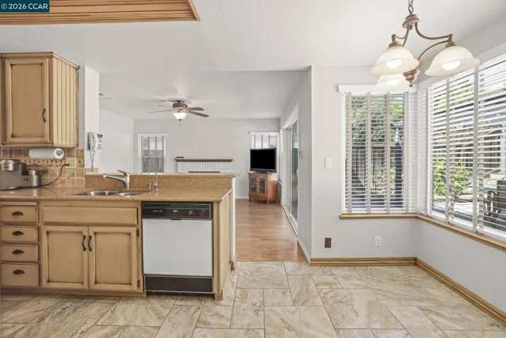 Open to the casual living room