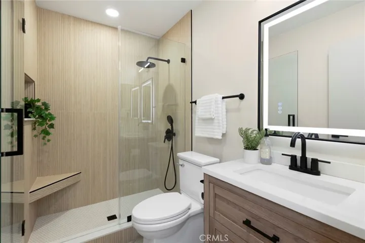 All three bathrooms have been completely renovated with upscale finishes