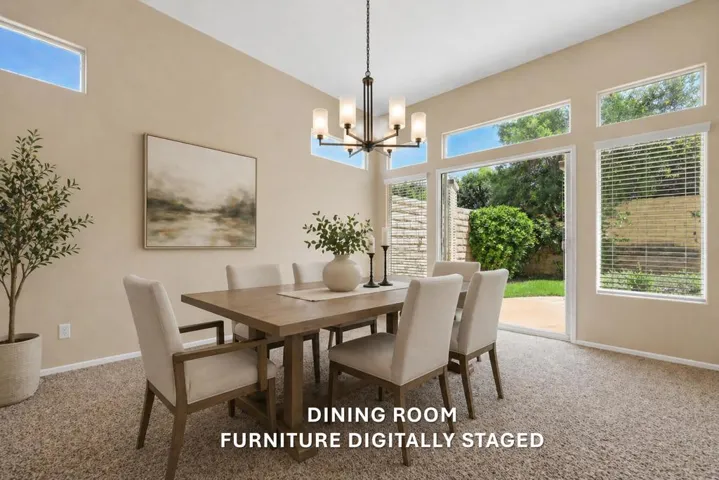 Dining Room  Furnished with AI disclaime