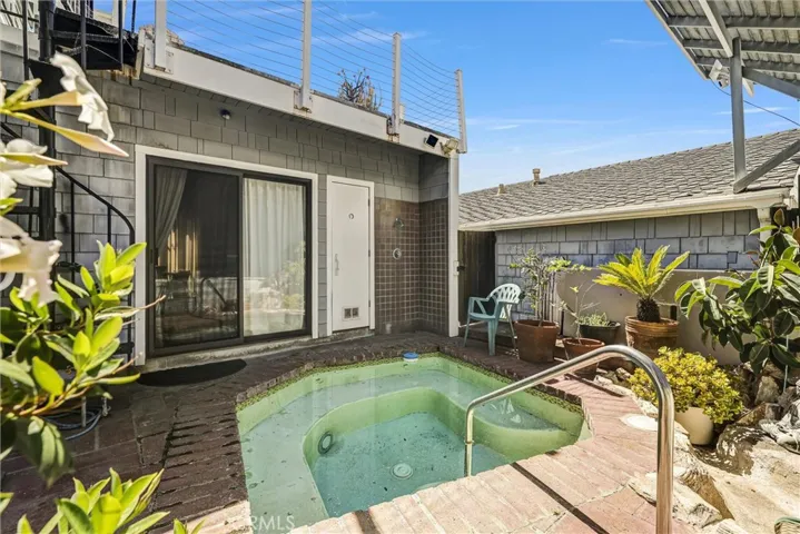 Backyard with In-Ground Spa