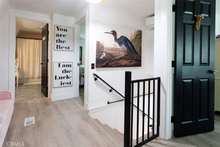 upstairs