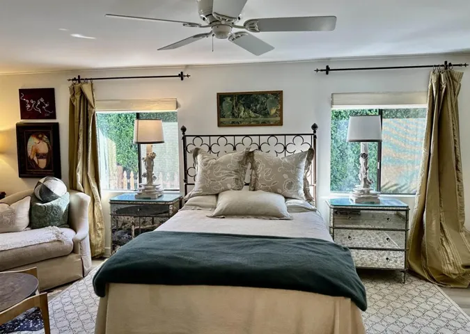 Private suite large enough for either queen or king bed, and sitting area.