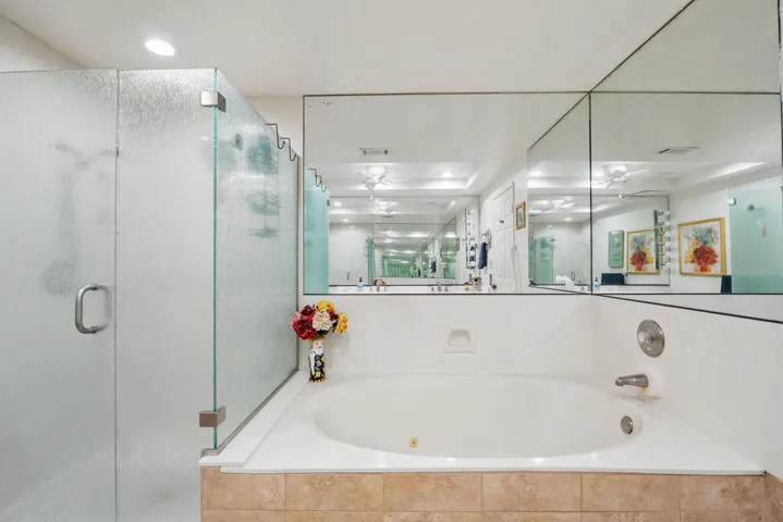Primary shower and tub