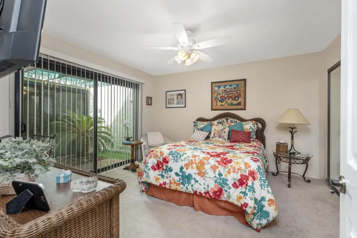 Guest bedroom with atrium view