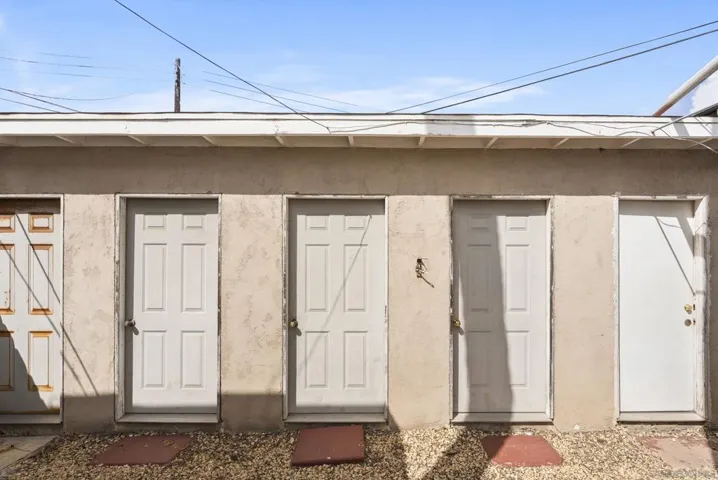 Four separate storage rooms.