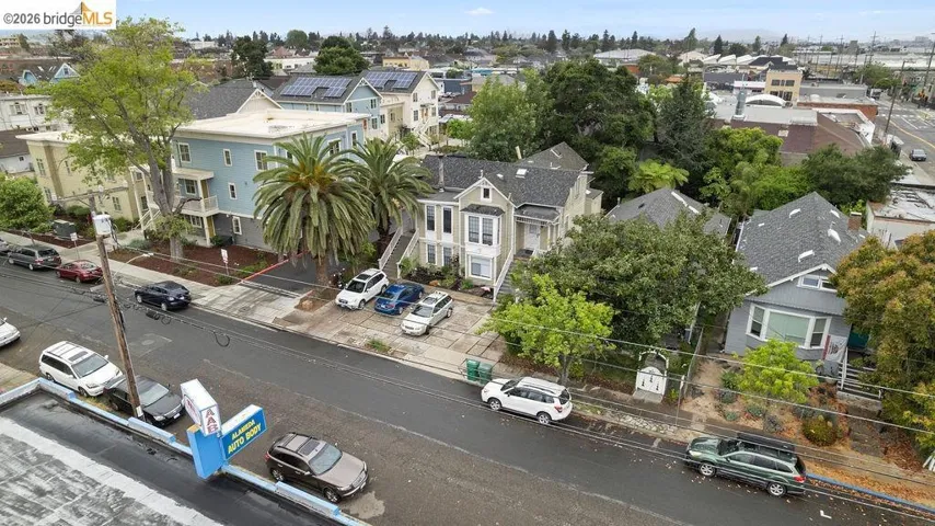 Aerial view of residential area