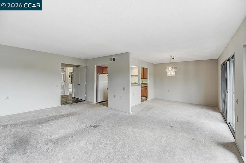 Large space for cooking/living and dining