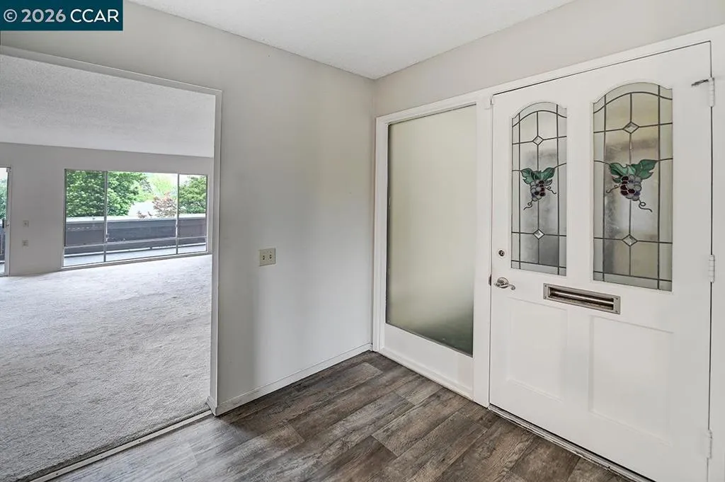 Entry with first look at living room