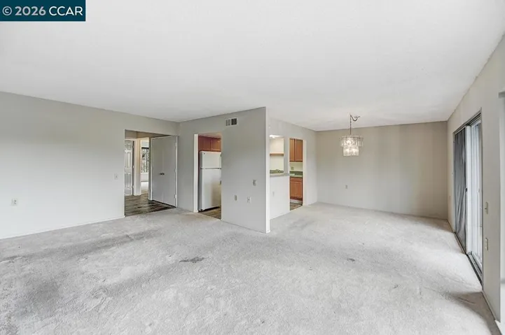 Large space for cooking/living and dining